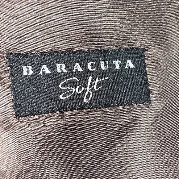 Men’s Baracuta Soft Italian Cashmere and Wool blend long coat green/brown Sz M - Picture 11 of 13